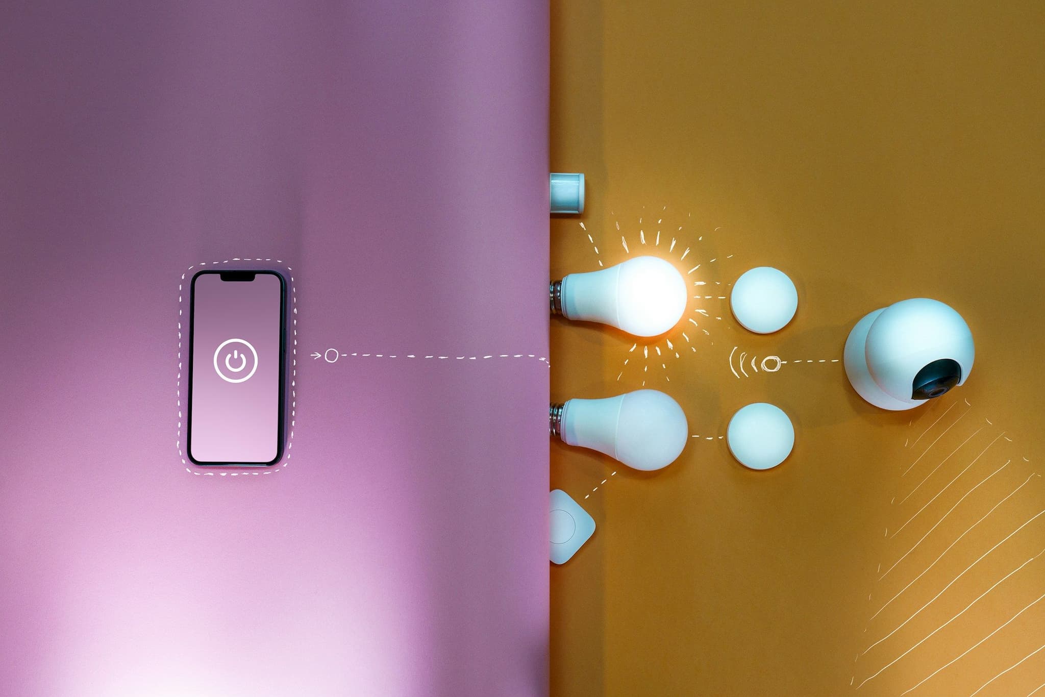 Phone next to a wall light switch