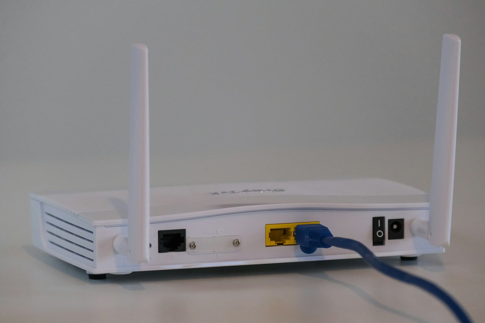 White router on a white table