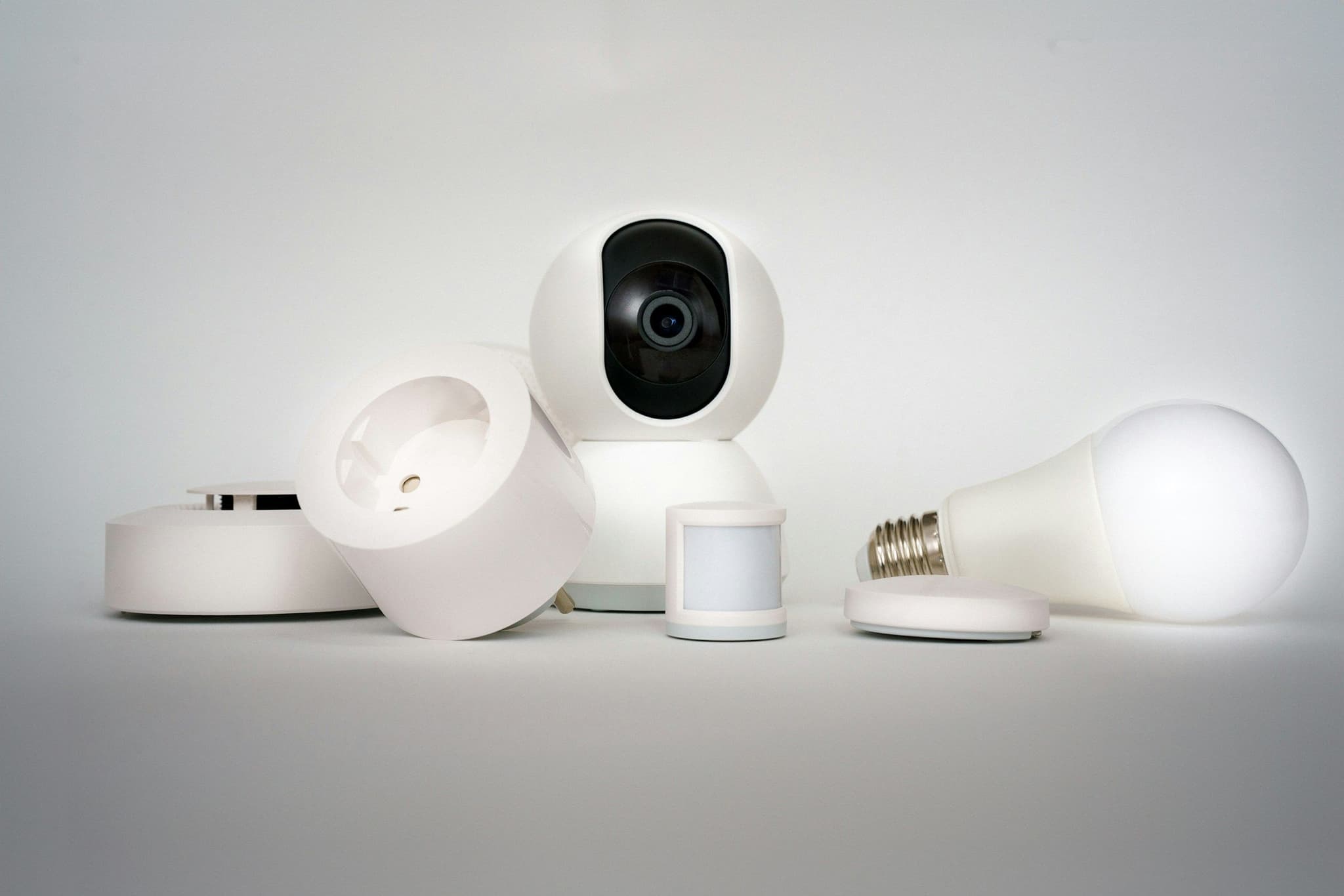 Various electronic devices on a table